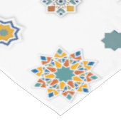 Nappe Élégant Aïd Moubarak Calligraphie Lune Étoiles (Angle)