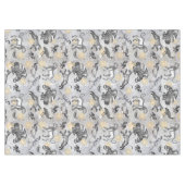 Nappe Elégant Antique Mosaïque Gris Or Tigre Lion Eagle (Devant (Horizontal))