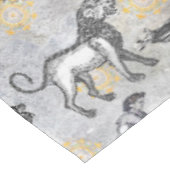 Nappe Elégant Antique Mosaïque Gris Or Tigre Lion Eagle (Angle)
