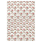 Nappe Élégant Arrière - plan Floral-Blanc Rococo (Devant)