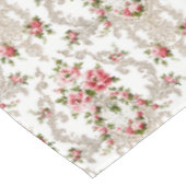 Nappe Élégant Arrière - plan Floral-Blanc Rococo (Angle)