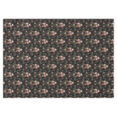 Nappe Élégant Arrière - plan Floral-Noir de Rococo (Devant (Horizontal))