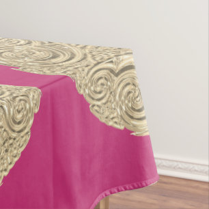 Nappe Elégant Art nouveau or fuschia rose moderne