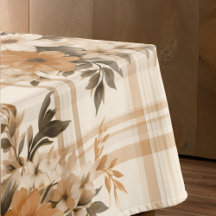 Élégant automne floral plaid automne