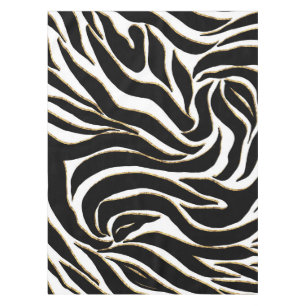 Nappe Elégant Black Gold Zebra Poster de animal blanc