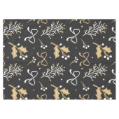 Nappe Elegant Black Mistletoe et Ribbon Christmas (Devant (Horizontal))