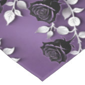 Nappe Elegant Black Roses With Silver Leaves (Angle)