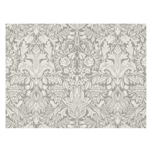 Nappe Élégant blanc Damas Floral Décor (Devant (Horizontal))