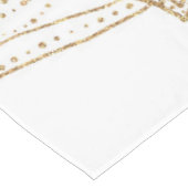 Nappe Elégant blanc & or Mandala conception main dessiné (Angle)