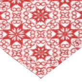 Nappe Élégant blanc rouge hiver Damask Star Motif Noël (Angle)