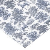 Nappe Elégant Bleu Blanc Rustique Horses Toile (Angle)