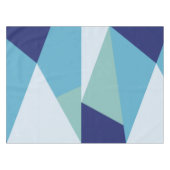 Nappe Elégant bleu marine géométrique et vert mer pastel (Devant (Horizontal))