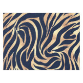 Nappe Elégant bleu marine Gold Zebra Imprimer (Devant (Horizontal))