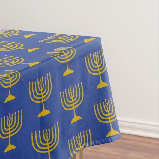 Nappe Elégant bleu moyen | Chanukah Hanukkiyah | MENORAH (In Situ)