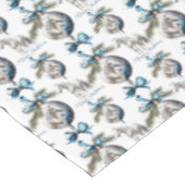Nappe Élégant bleu Noël blanc cheval motif (Angle)