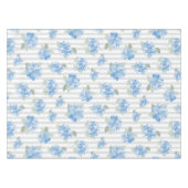 Nappe Elegant Blue Hydrangea Pattern Gray Stripe  (Devant (Horizontal))