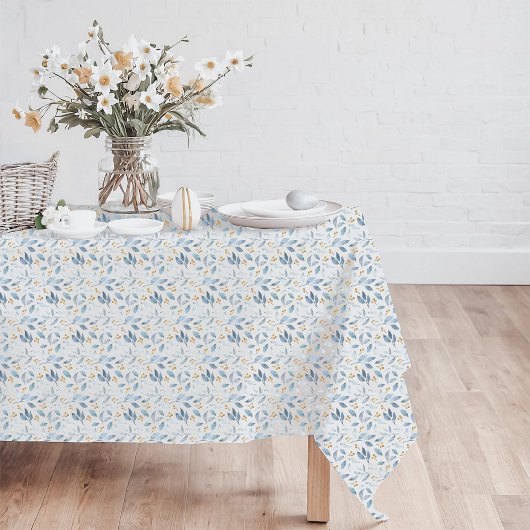 Nappe Elegant Blue Watercolor Botanical Pattern