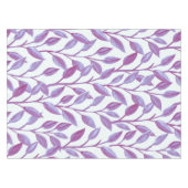 Nappe Élégant Botanique moderne violet Feuille Motif | (Devant (Horizontal))