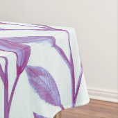Nappe Élégant Botanique moderne violet Feuille Motif | (In Situ)