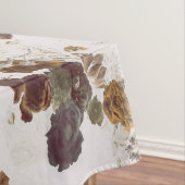 Nappe Elégant chic Beige Brown Rose Floral Toile (In Situ)
