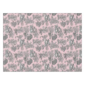 Nappe Elégant Chic Grey Rose Rustique Horses Toile (Devant (Horizontal))