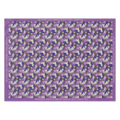 Nappe Élégant Chic Lavande Purple Fleurs Design Floral (Devant (Horizontal))