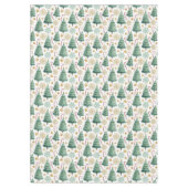 Nappe Elegant Christmas trees red green gold tablecloth (Devant)