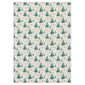 Nappe Elegant Christmas trees tablecloth candy cane art (Devant)