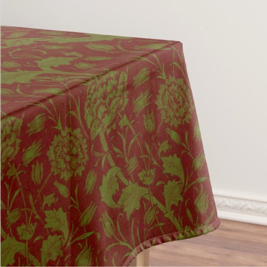 Nappe Élégant Classique William Morris Rouge Vert