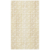 Nappe Elégant design art déco en palmier doré (Devant)