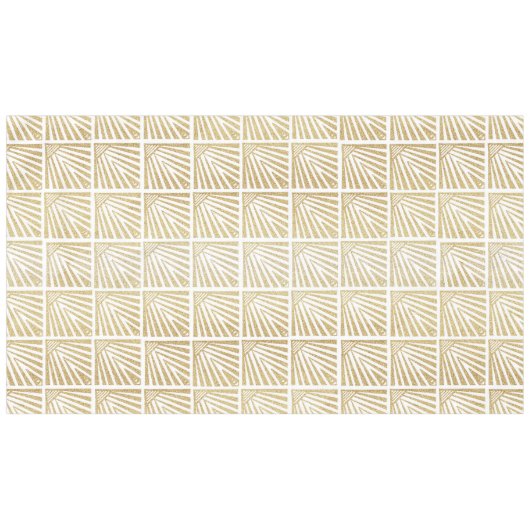 Nappe Elégant design art déco en palmier doré (Devant (Horizontal))