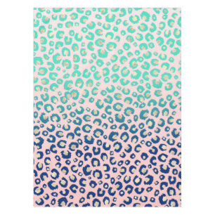Nappe Élégant empreinte de léopard or bleu Mint Gradi