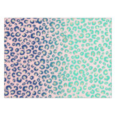 Nappe Élégant empreinte de léopard or bleu Mint Gradient (Devant (Horizontal))
