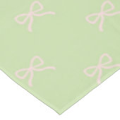 Nappe Élégant Féminin Motif Ruban Vert & Rose Printemps (Angle)