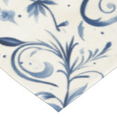 Nappe Élégant Feuilles Blue Paisley - Arrière - plan bla (Angle)