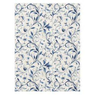 Nappe Élégant Feuilles Blue Paisley - Arrière - plan bla
