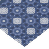 Nappe Élégant fleurs bleues chinoiserie toile monogramme (Angle)