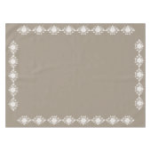 Nappe Élégant floral taupe  (Devant (Horizontal))