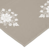 Nappe Élégant floral taupe  (Angle)