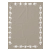Nappe Élégant floral taupe  (Devant)