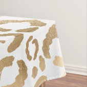 Nappe Elegant Gold White Leopard Cheetah Animal Print (In Situ)