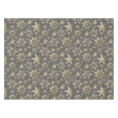 Nappe Élégant Golden Snowflakes Grey Christmas (Devant (Horizontal))