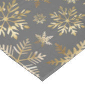 Nappe Élégant Golden Snowflakes Grey Christmas (Angle)