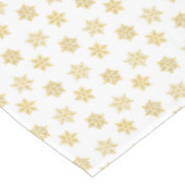 Nappe Élégant Golden Snowflakes sur blanc (Angle)