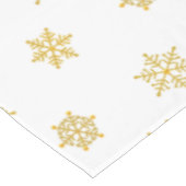 Nappe Élégant grand Motif de flocon de neige doré sur bl (Angle)