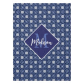 Nappe Élégant gris bleu gris initial monogrammé (Devant)