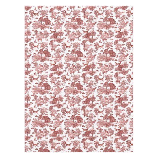 Nappe Élégant lapin Fox Toile Rouge Français élégant (Devant)