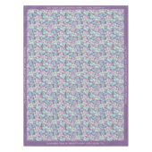 Nappe Élégant Lavender Turquoise Foliage Feuille Motif (Devant)