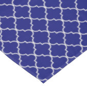 Nappe Elégant Marocain damassé marine Monogramme bleu (Angle)