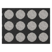 Nappe Elégant médaillon d'argent noir Art nouveau (Devant (Horizontal))
